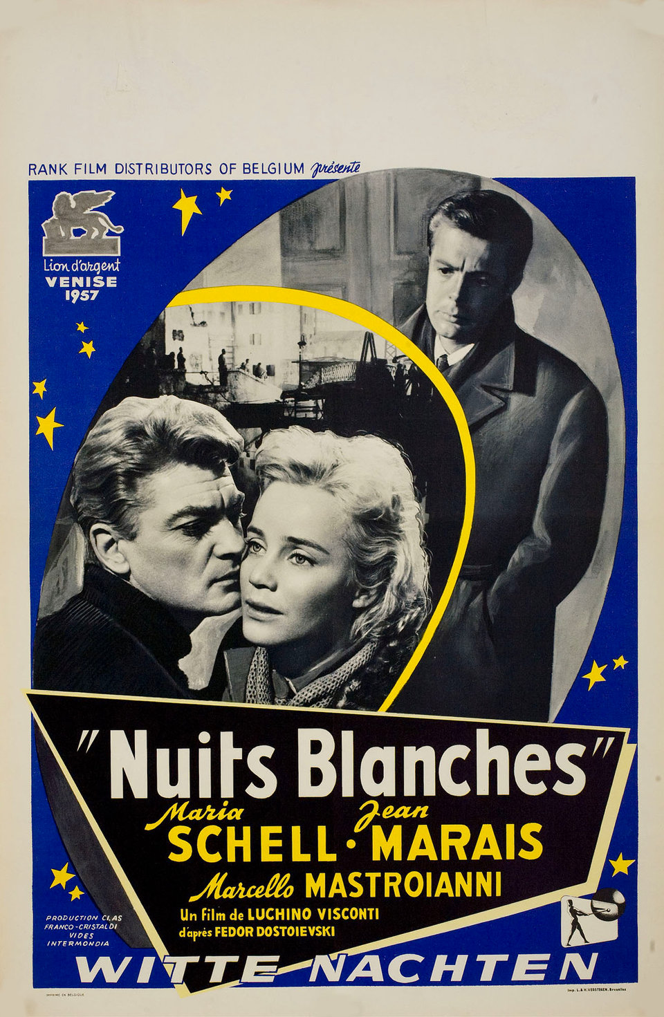 White Nights Original 1957 Belgian Movie Poster