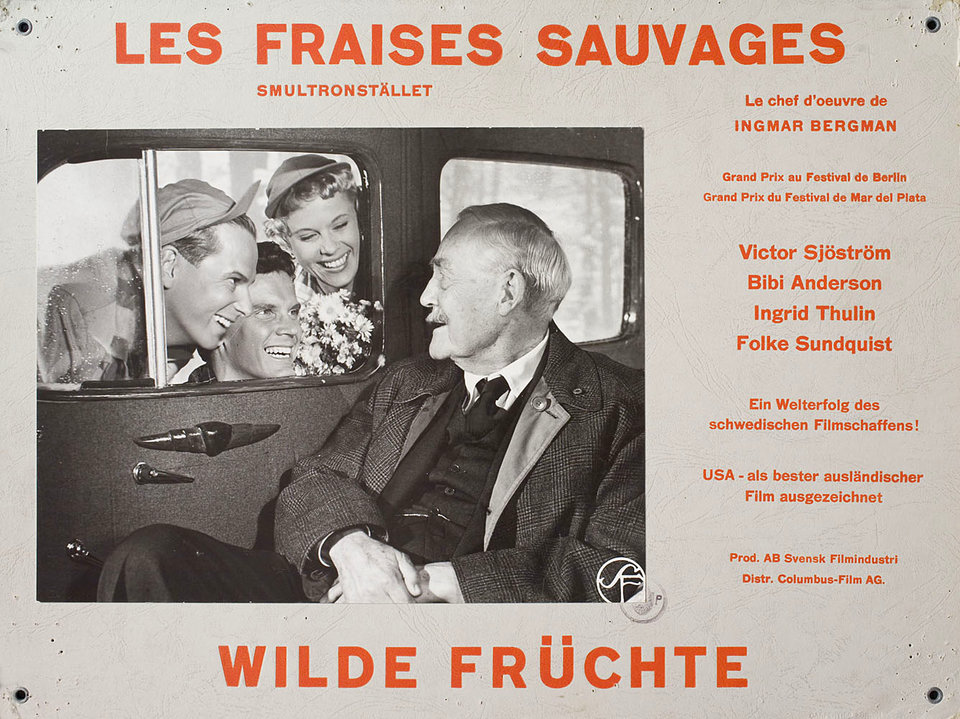 Wild Strawberries Original 1959 Swiss Scene Card