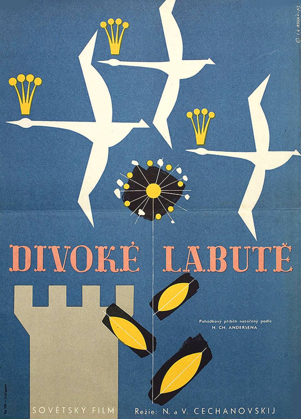 The Wild Swans Original 1963 Czech A3 Movie Poster