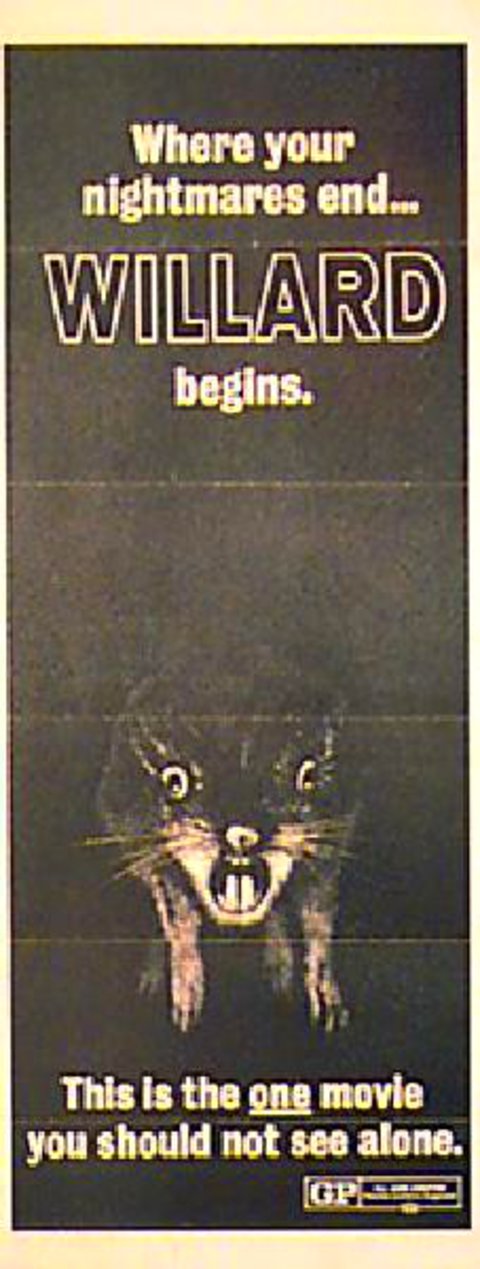 Willard Original 1971 U.S. Insert Movie Poster