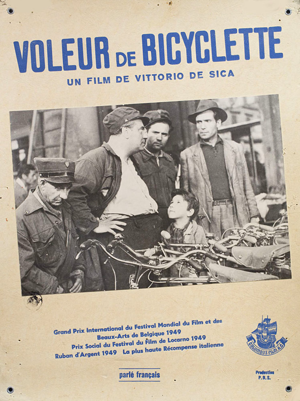 Bicycle Thieves Original 1948 Swiss Scene Card