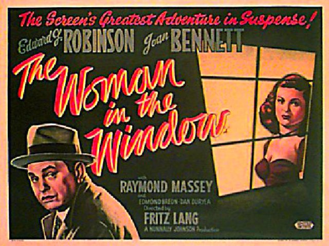 The Woman in the Window Original 1944 British Quad Movie Poster