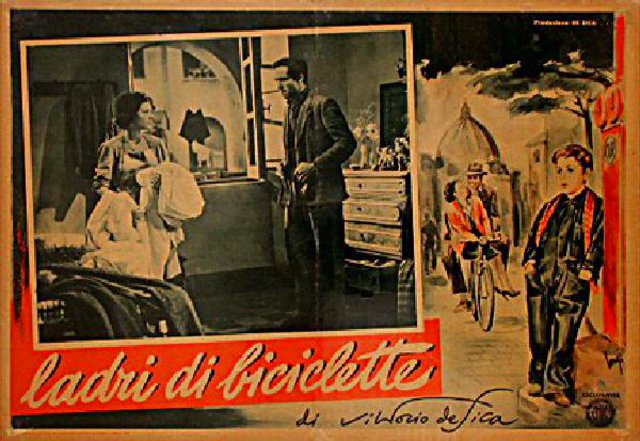 Bicycle Thieves Original 1948 Italian Fotobusta Movie Poster