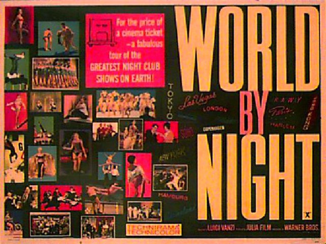 World by Night Original 1959 British Quad Movie Poster