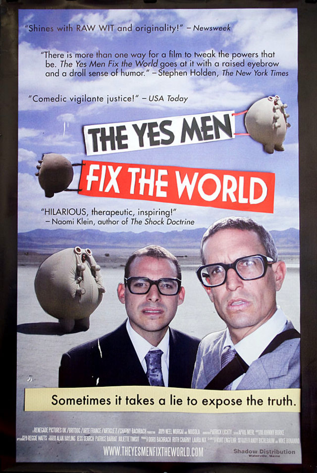 The Yes Men Fix the World Original 2009 U.S. One Sheet Movie Poster