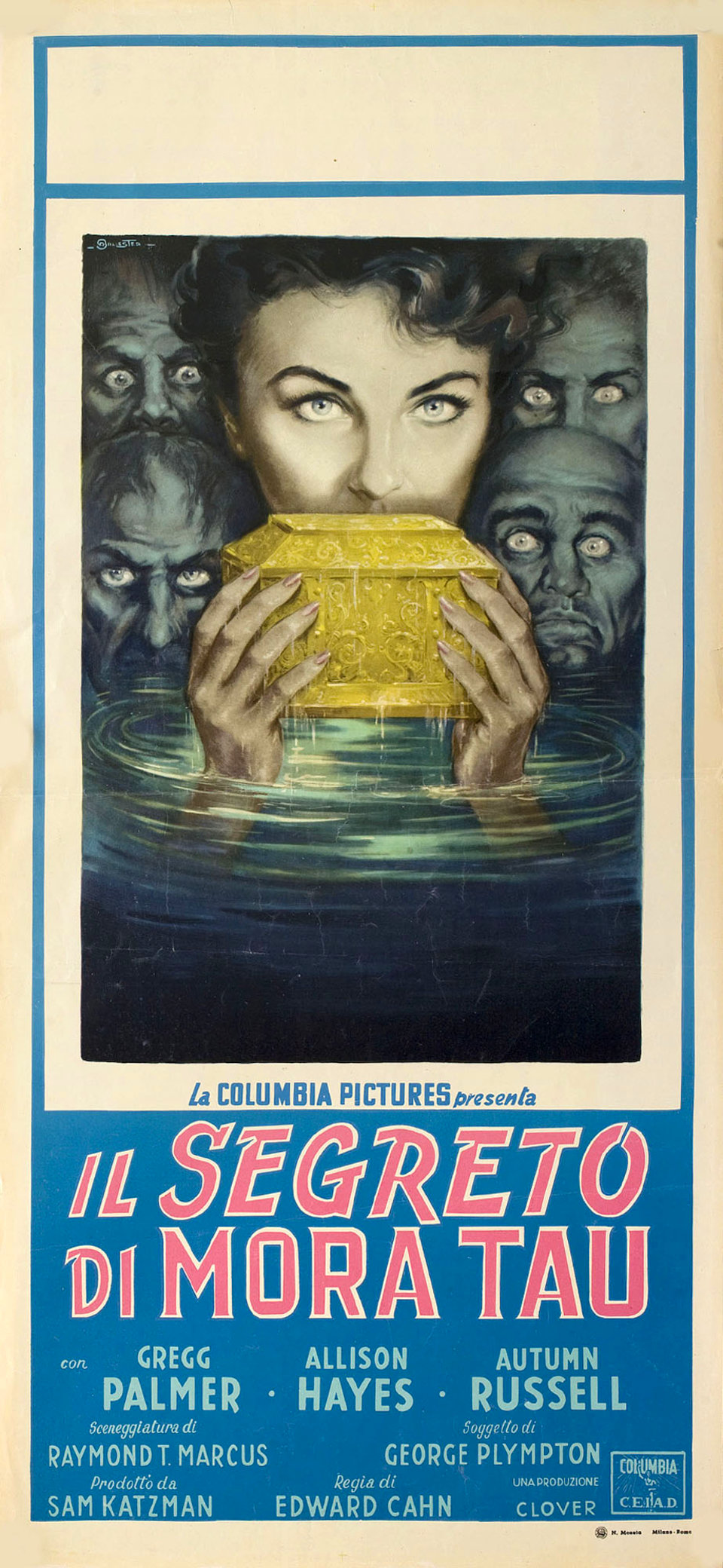 Zombies of Mora Tau Original 1957 Italian Locandina Movie Poster