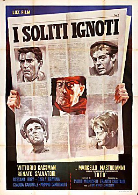 Big Deal on Madonna Street Original 1958 Italian Quattro Foglio Movie Poster