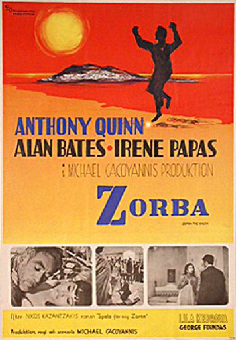 Zorba the Greek Original 1965 Swedish B1 Movie Poster