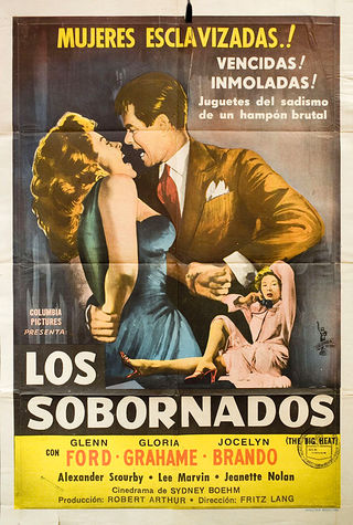 The Big Heat Original 1953 Argentine Movie Poster