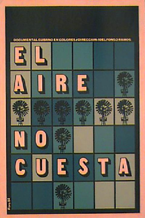 EL AIRE NO CUESTA Original 1984 Cuban Movie Poster