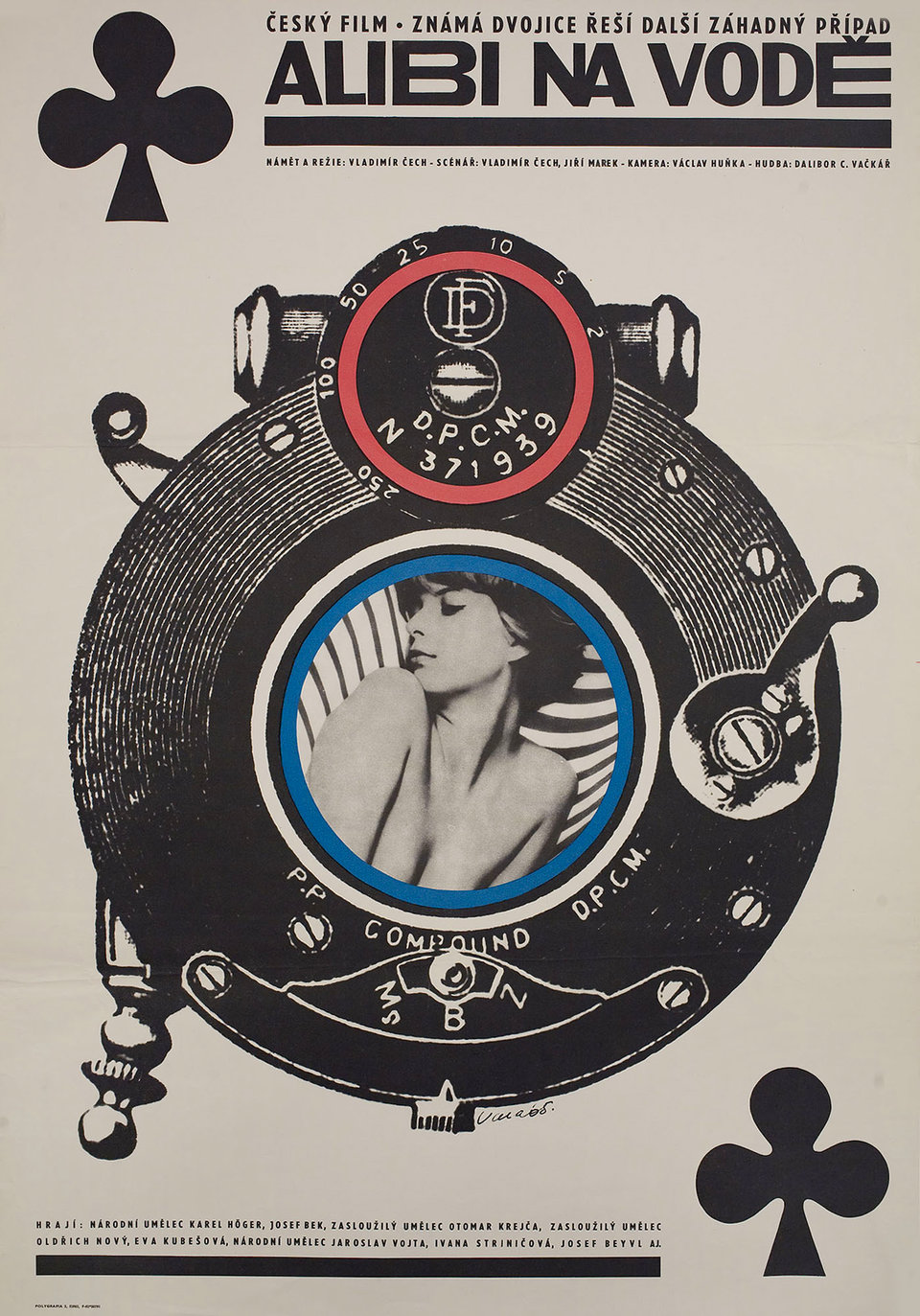 Alibi on the Lake Original 1965 Czech A1 Movie Poster