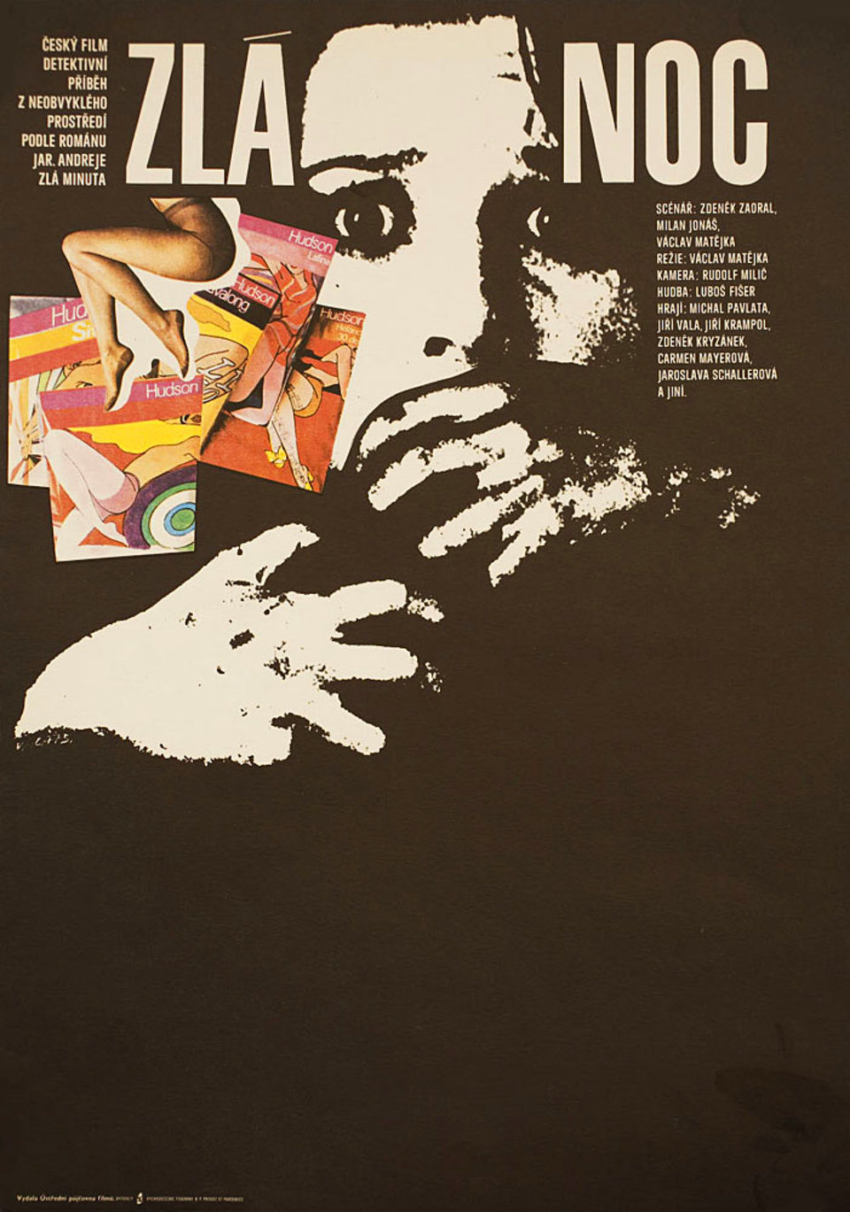 Zla noc Original 1973 Czech A3 Movie Poster