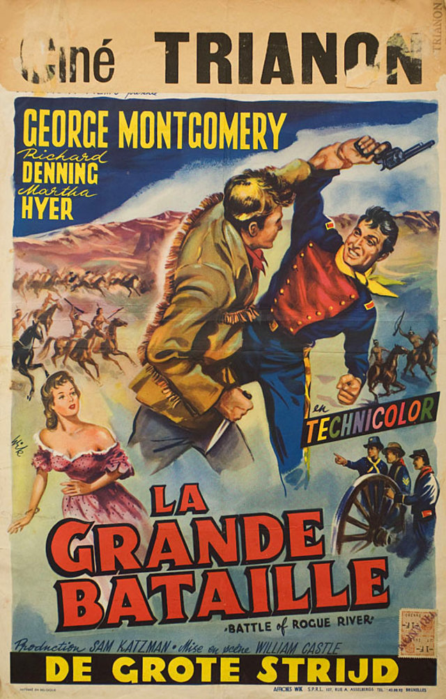 Battle of Rogue River Original 1954 Belgian Movie Poster