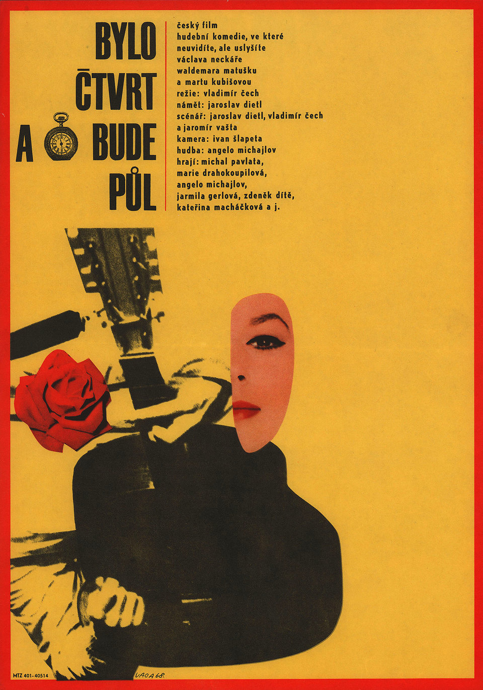 Between a Quarter and Half 1968 Czech A3 Poster