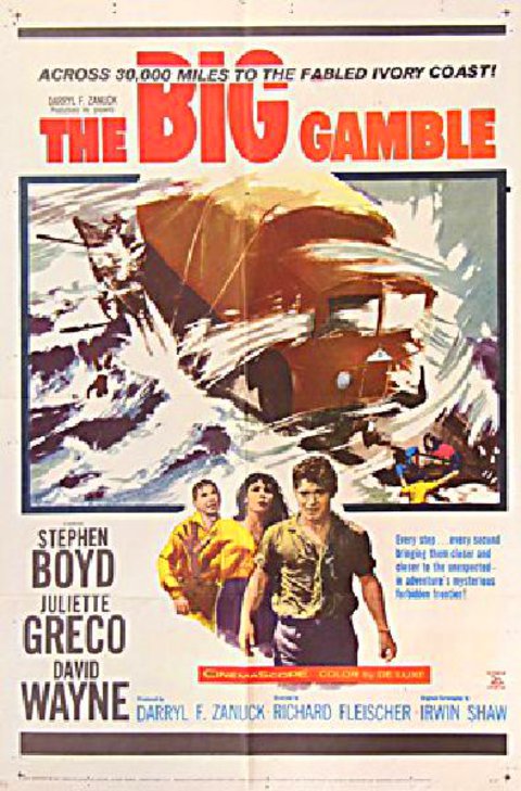 The Big Gamble Original 1961 U.S. One Sheet Movie Poster