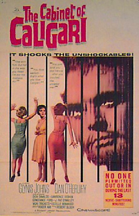 The Cabinet of Caligari Original 1962 U.S. One Sheet Movie Poster