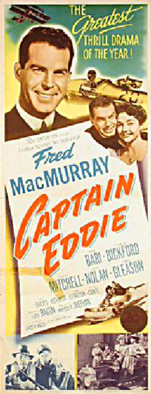 Captain Eddie Original 1945 U.S. Insert Movie Poster