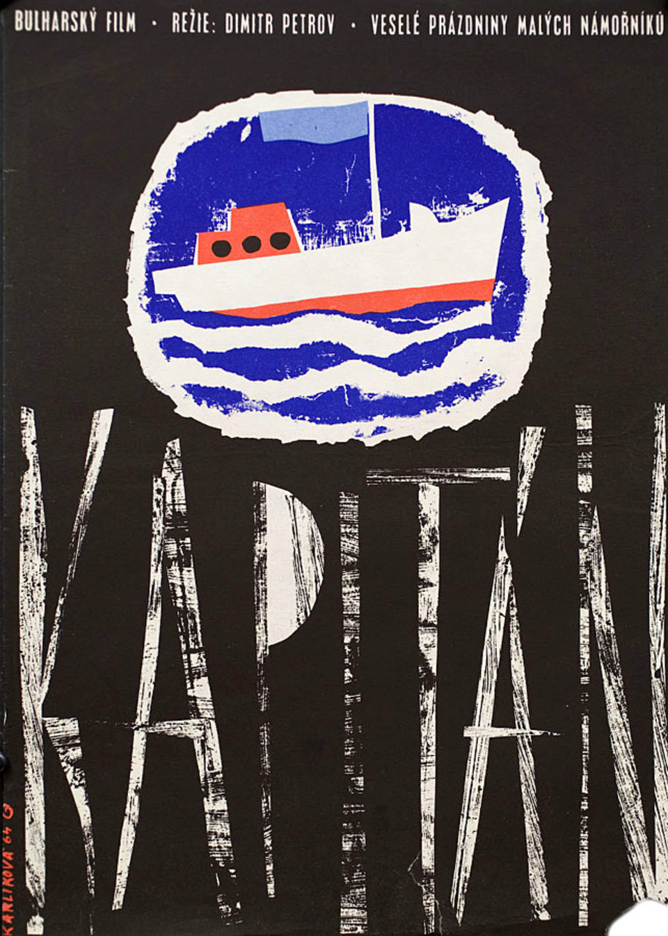 Kapitanat Original 1964 Czech A3 Movie Poster