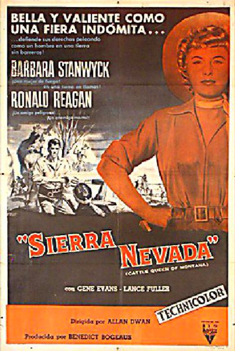 Cattle Queen of Montana Original 1954 Argentine Movie Poster