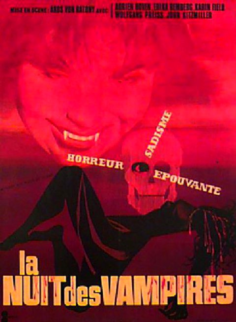 Night of the Vampires Original 1964 French Moyenne Movie Poster