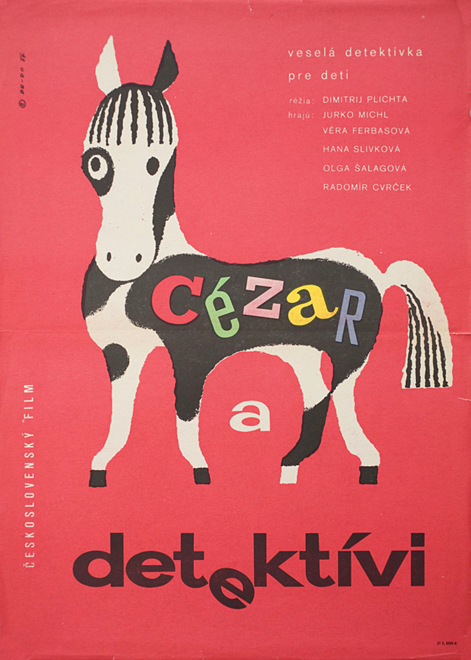 Cezar a detektivi Original 1967 Czech A3 Movie Poster