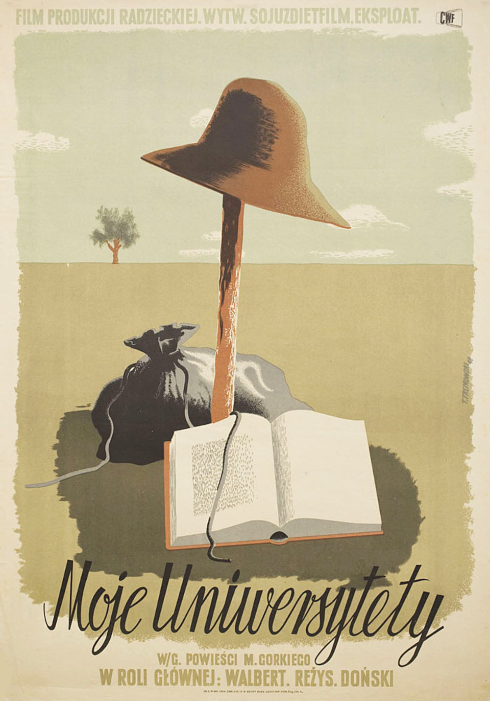 The Childhood of Maxim Gorky Original 1948 Polish A1 Movie Poster