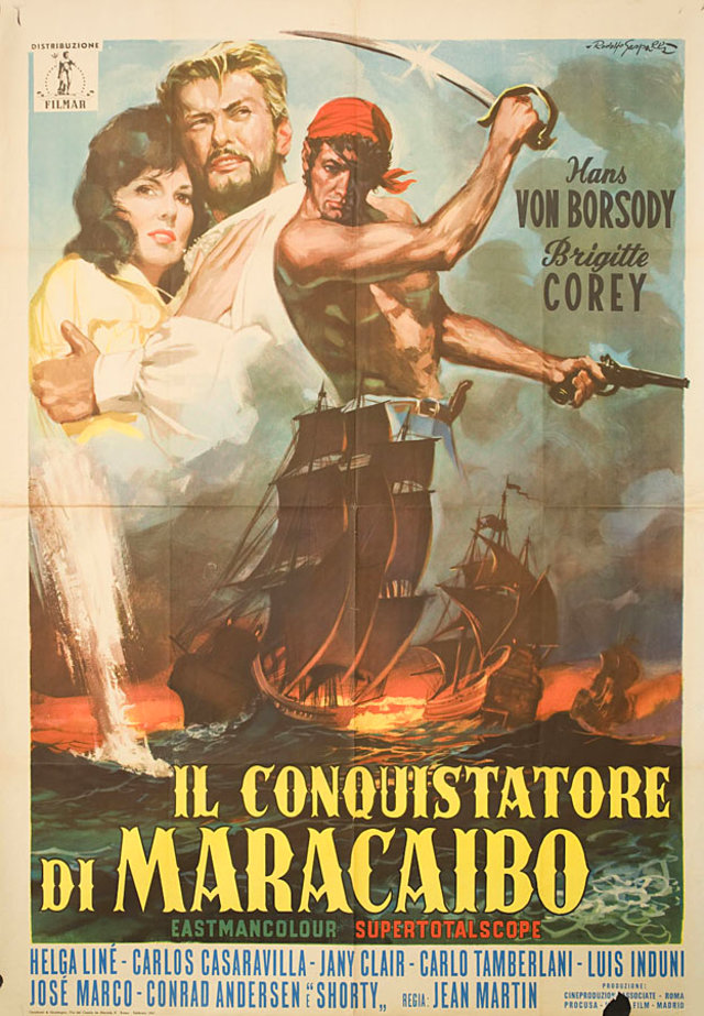 Conqueror of Maracaibo Original 1961 Italian Due Foglio Movie Poster