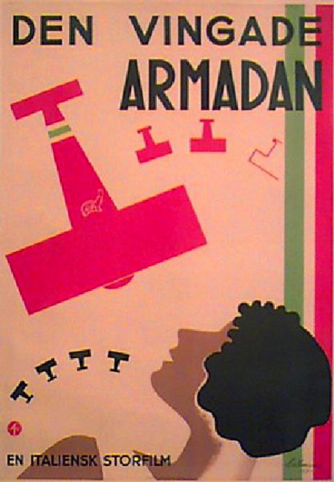 DEN VINGADE ARMADAN Original 1933 Swedish B1 Movie Poster