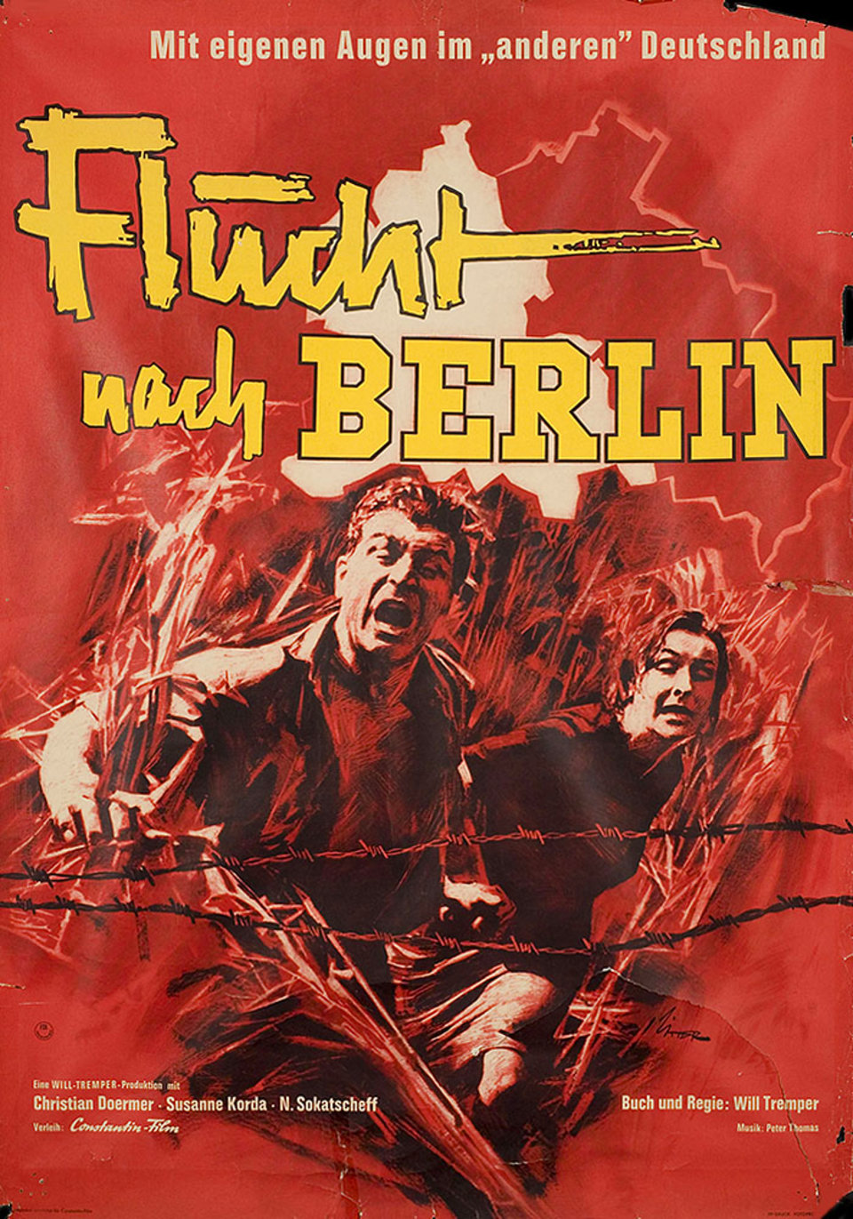 ESCAPE TO BERLIN Original 1961 German A1 Movie Poster