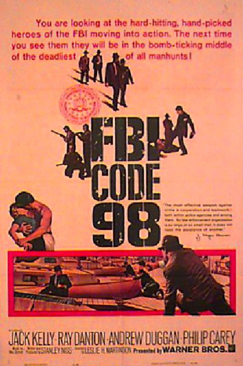 FBI Code 98 Original 1964 U.S. One Sheet Movie Poster