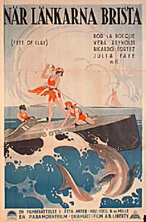 Feet of Clay 1926 Swedish A1 Poster