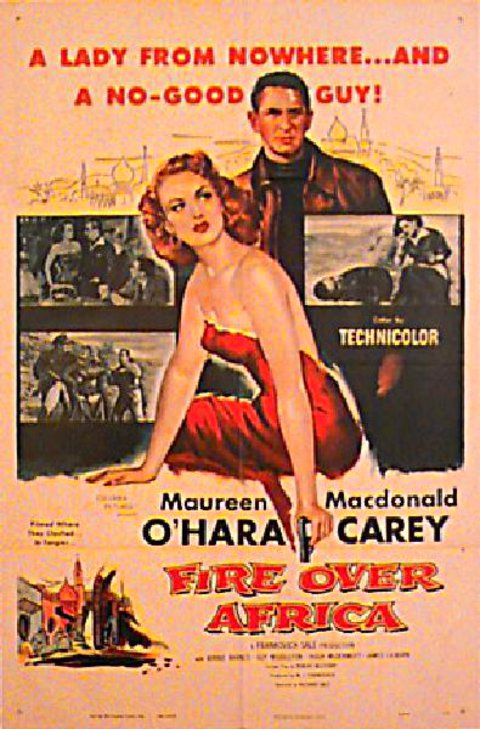 Fire Over Africa Original 1954 U.S. One Sheet Movie Poster