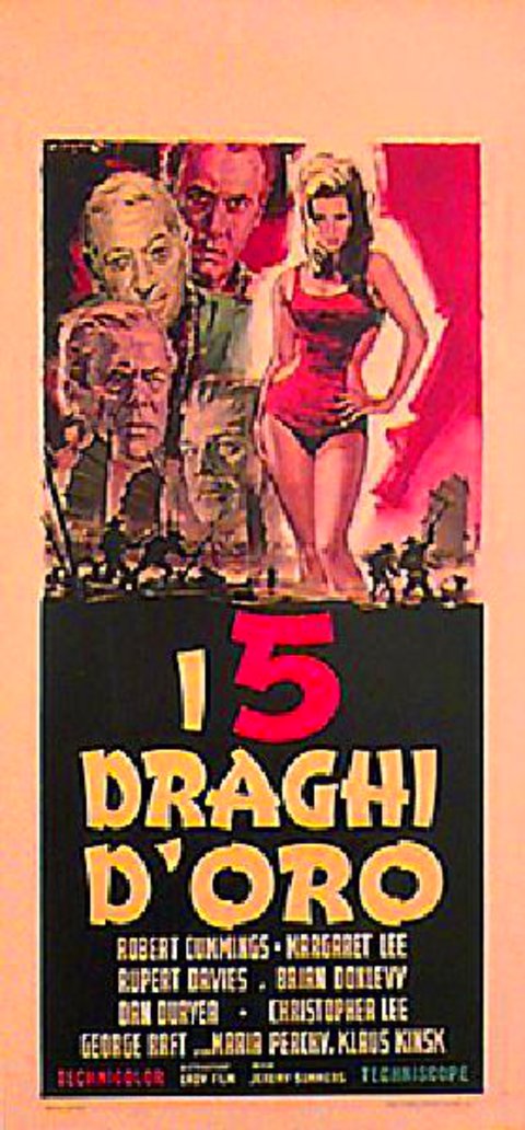 Five Golden Dragons Original 1967 Italian Locandina Movie Poster