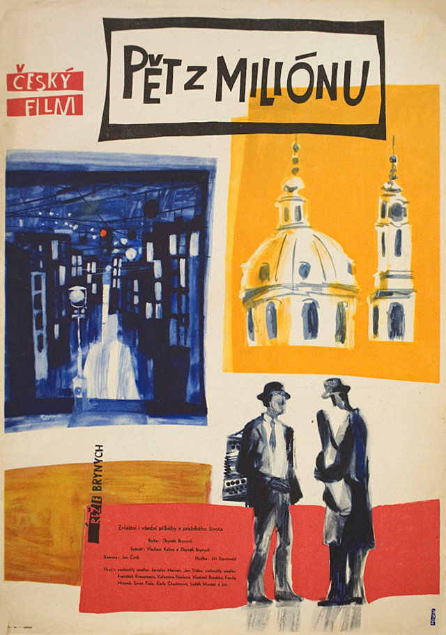 Five Out of a Million Original 1959 Czech A3 Movie Poster