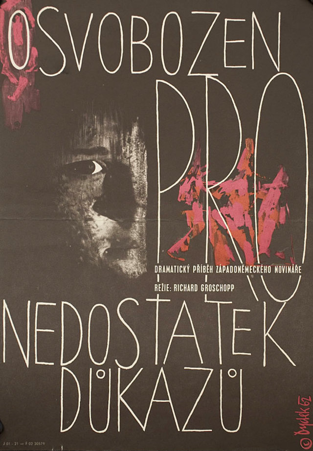 Freispruch mangels Beweises Original 1962 Czech A3 Movie Poster