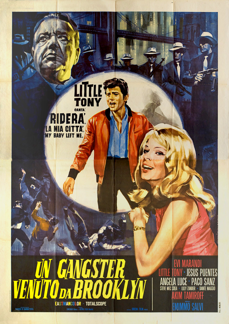 A Gangster Came to Brooklyn 1966 Italian Quattro Fogli Poster