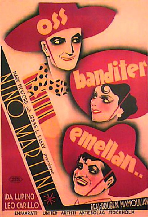 The Gay Desperado 1936 Swedish B1 Poster