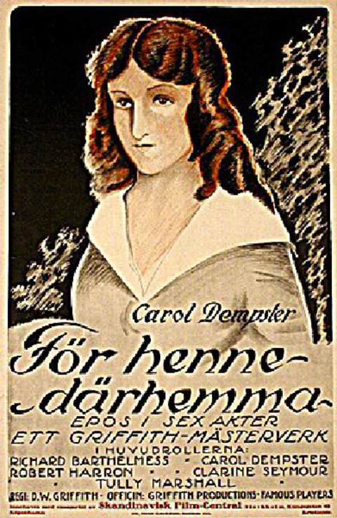 The Girl Who Stayed at Home Original 1922 Swedish A1 Movie Poster