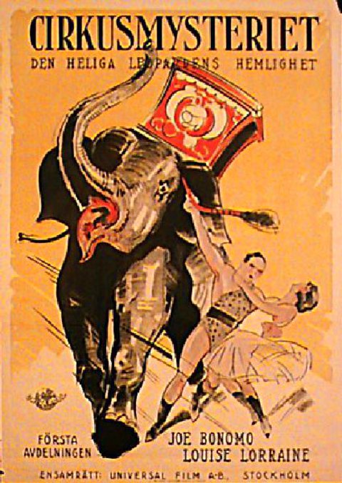 The Great Circus Mystery 1925 Swedish B1 Poster