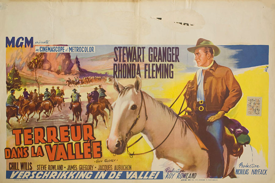 Gun Glory Original 1950 Belgian Movie Poster