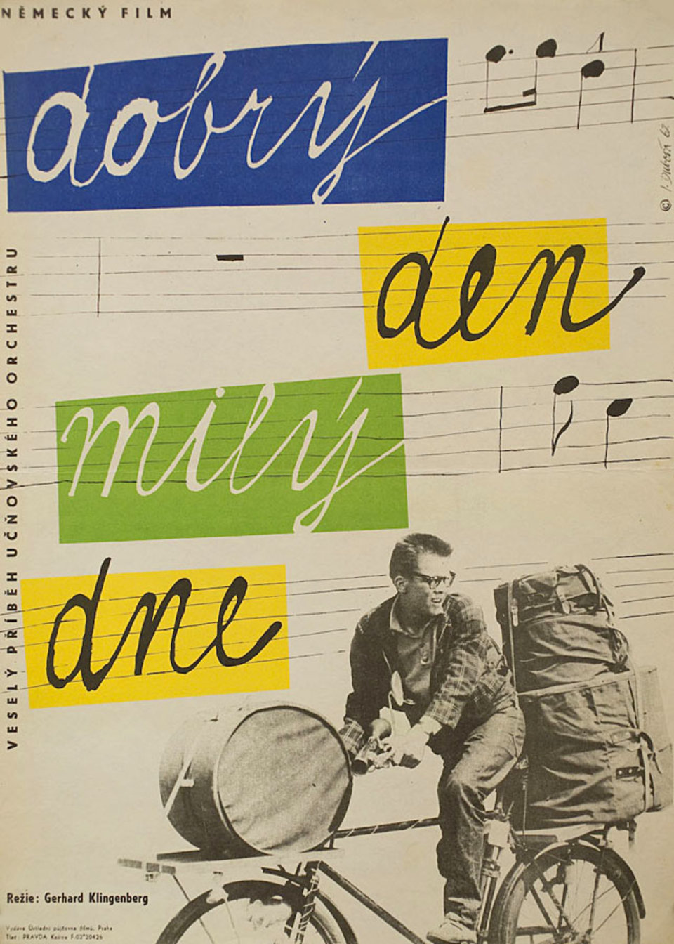 Guten Tag, lieber Tag 1962 Czech A3 Poster