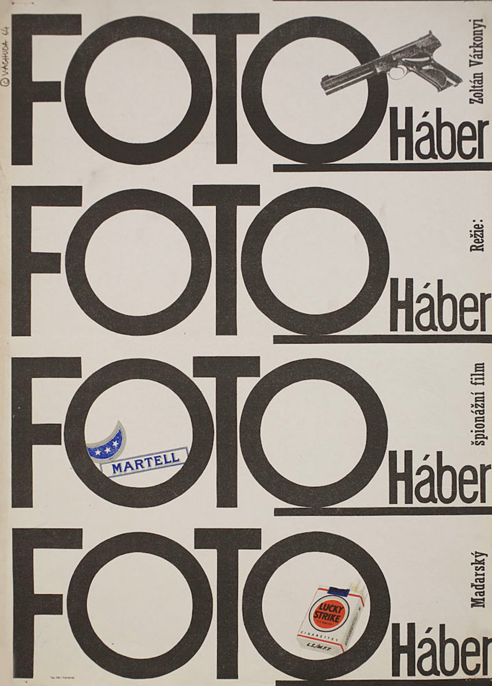 Haber's Photo Shop Original 1964 Czech A3 Movie Poster
