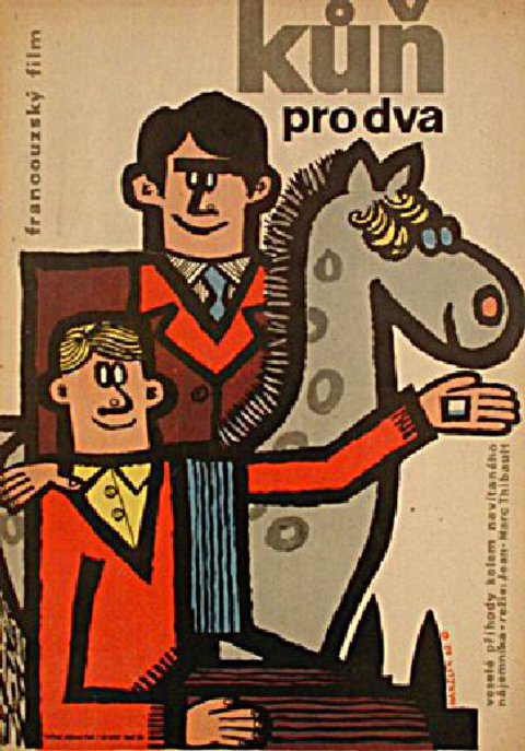 A Horse for Two Original 1962 Czech A3 Movie Poster