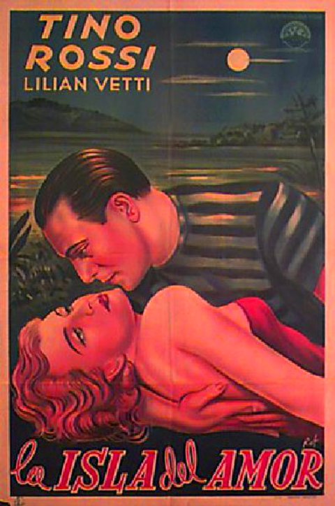 L'ile d'amour Original 1944 Argentine Movie Poster