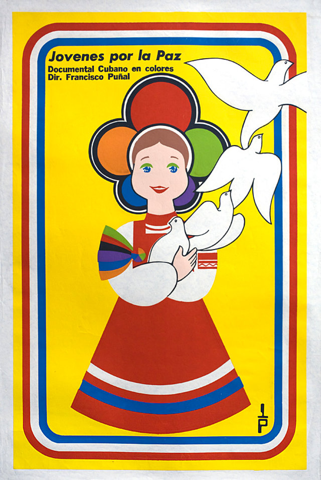 JOVENES POR LA PAZ 1970s Cuban Poster