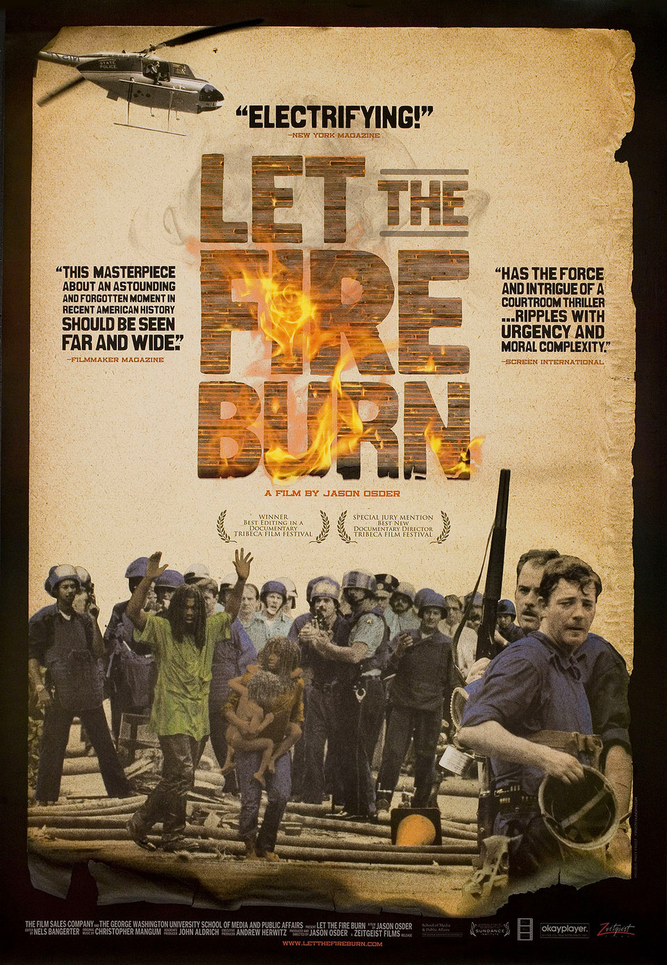 Let the Fire Burn Original 2013 U.S. One Sheet Movie Poster