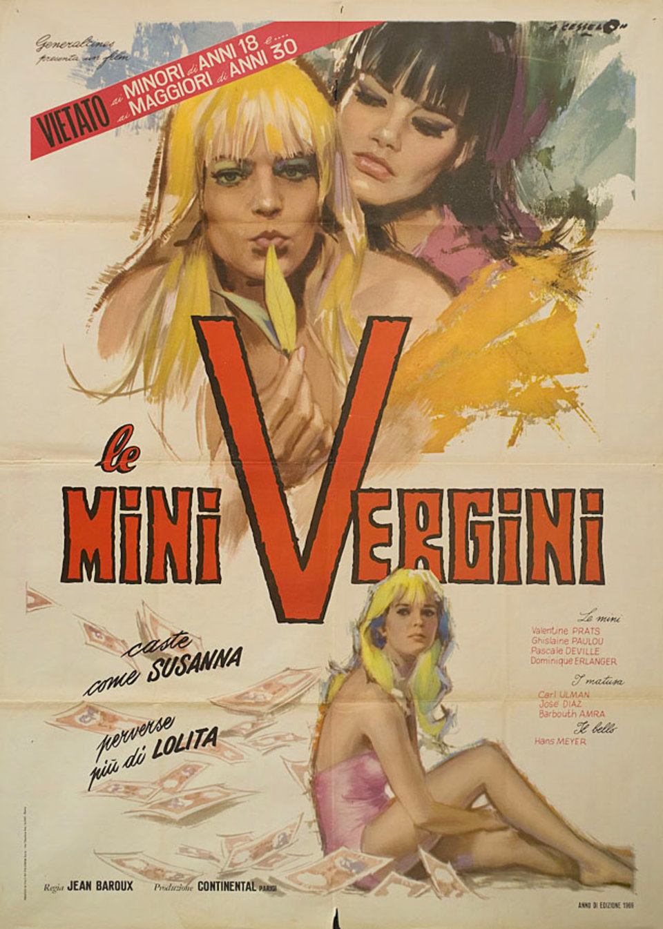 Little Girls Original 1969 Italian Due Foglio Movie Poster