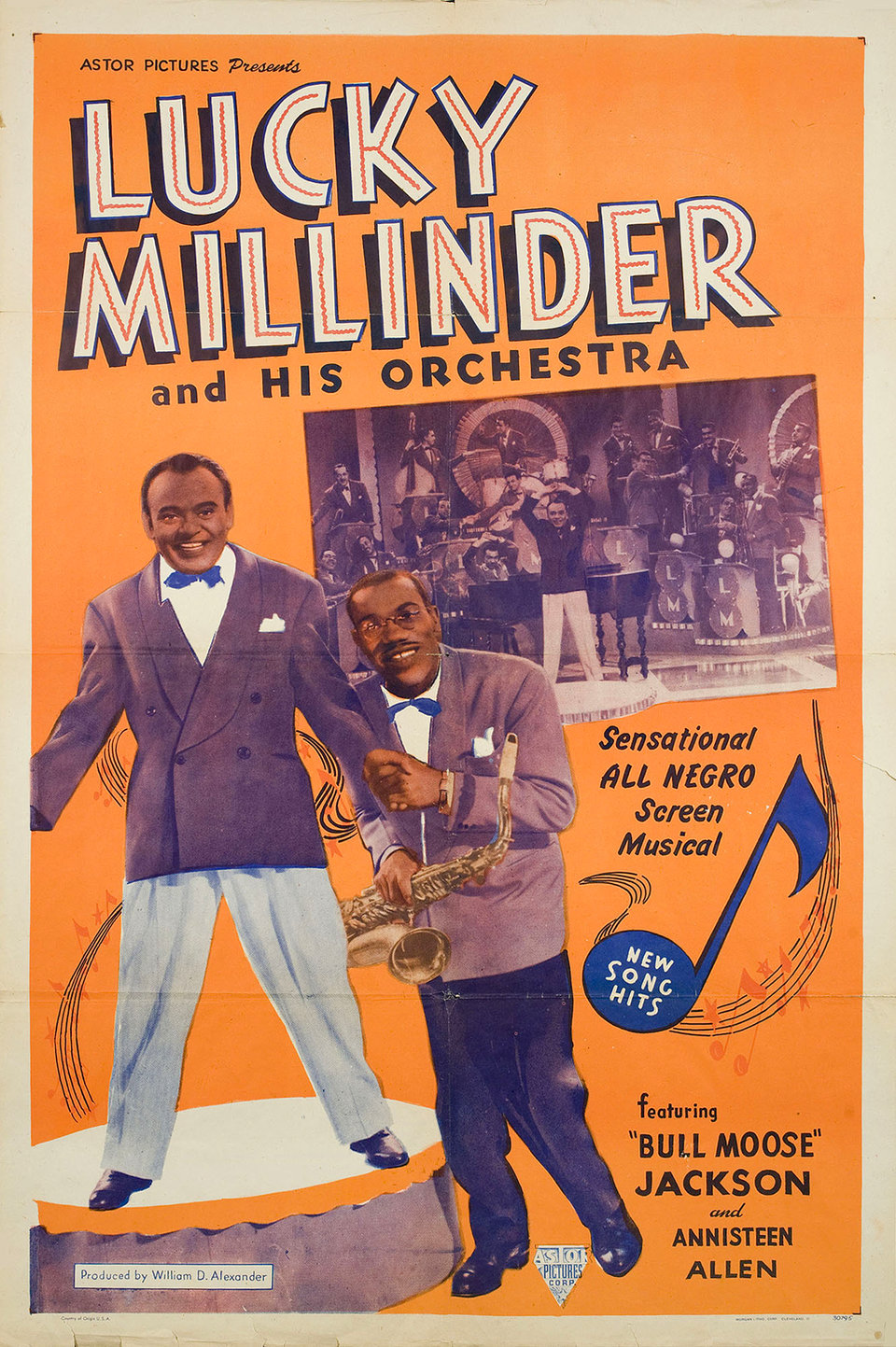 Lucky Millinder and His Orchestra Original 1948 U.S. One Sheet Movie Poster