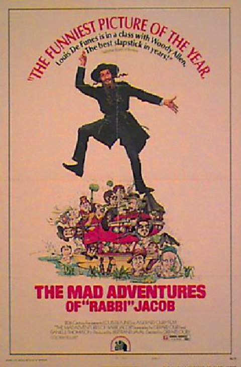 The Mad Adventures of 'Rabbi' Jacob Original 1974 U.S. One Sheet Movie Poster