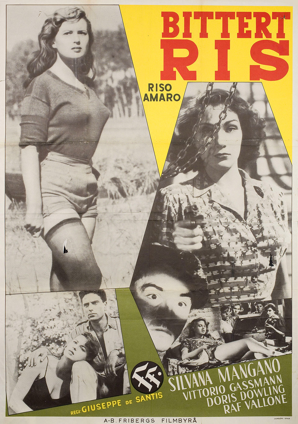 Bitter Rice 1952 Swedish B1 Poster